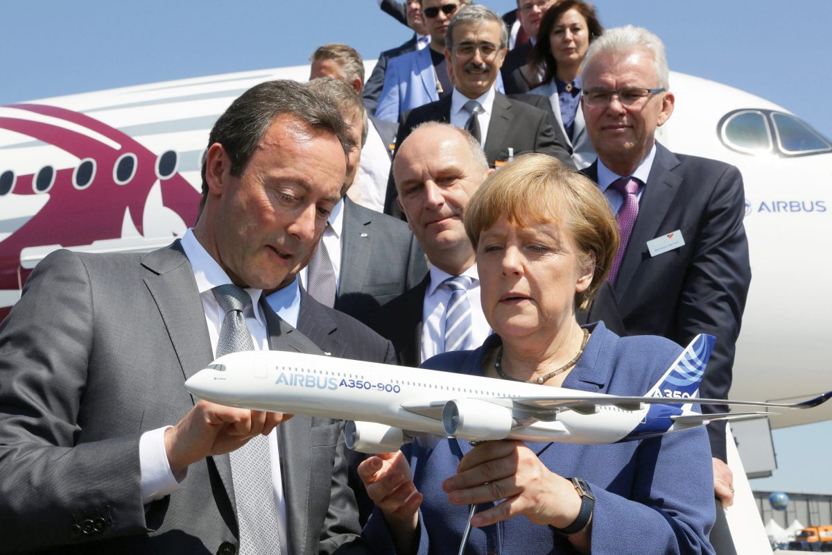 Kanzlerin Merkel mit A350