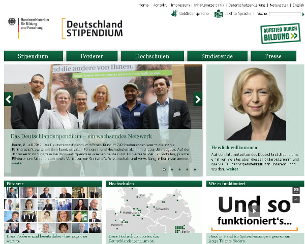 Deutschlandstudium Webseite